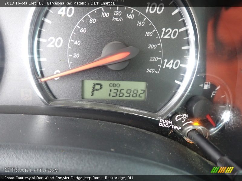 Barcelona Red Metallic / Dark Charcoal 2013 Toyota Corolla S