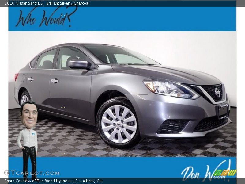 Brilliant Silver / Charcoal 2016 Nissan Sentra S