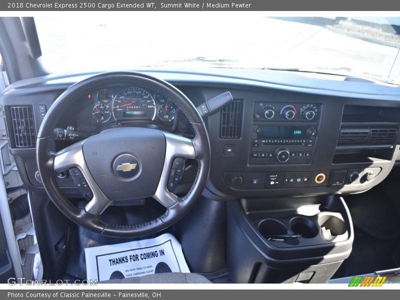 Summit White / Medium Pewter 2018 Chevrolet Express 2500 Cargo Extended WT