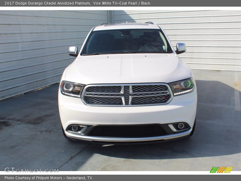 Vice White Tri-Coat Pearl / Black 2017 Dodge Durango Citadel Anodized Platinum