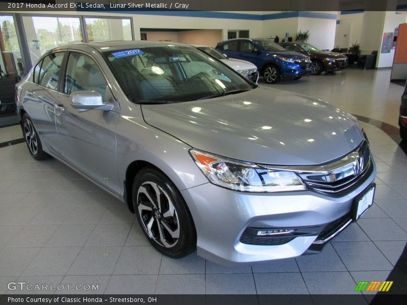 Lunar Silver Metallic / Gray 2017 Honda Accord EX-L Sedan