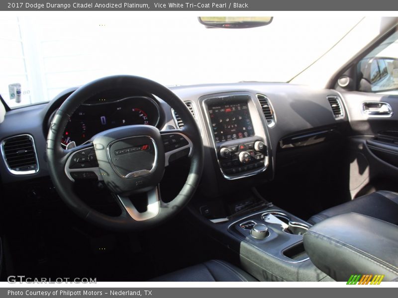 Vice White Tri-Coat Pearl / Black 2017 Dodge Durango Citadel Anodized Platinum