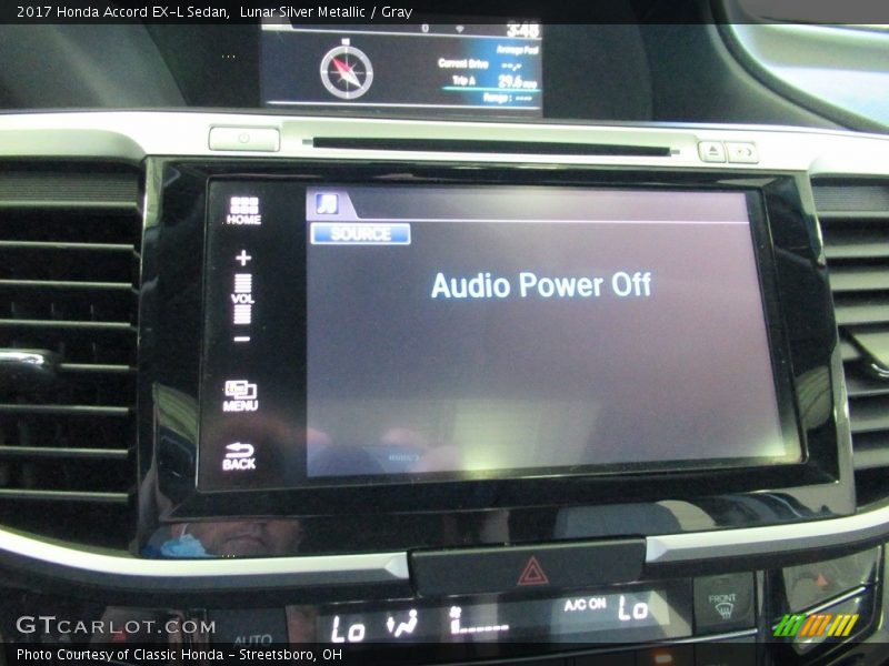 Lunar Silver Metallic / Gray 2017 Honda Accord EX-L Sedan