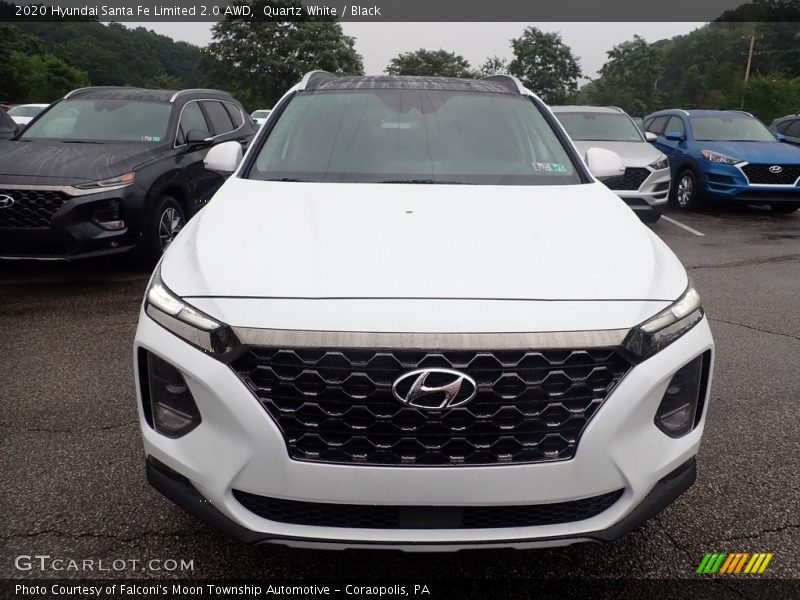 Quartz White / Black 2020 Hyundai Santa Fe Limited 2.0 AWD