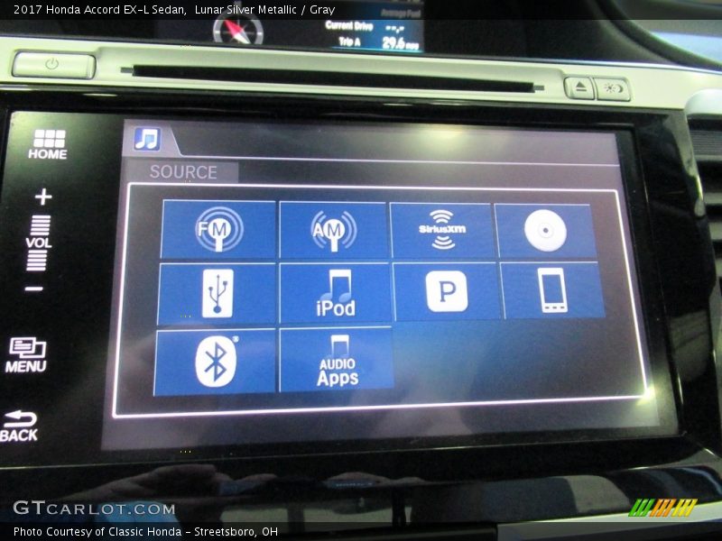 Lunar Silver Metallic / Gray 2017 Honda Accord EX-L Sedan