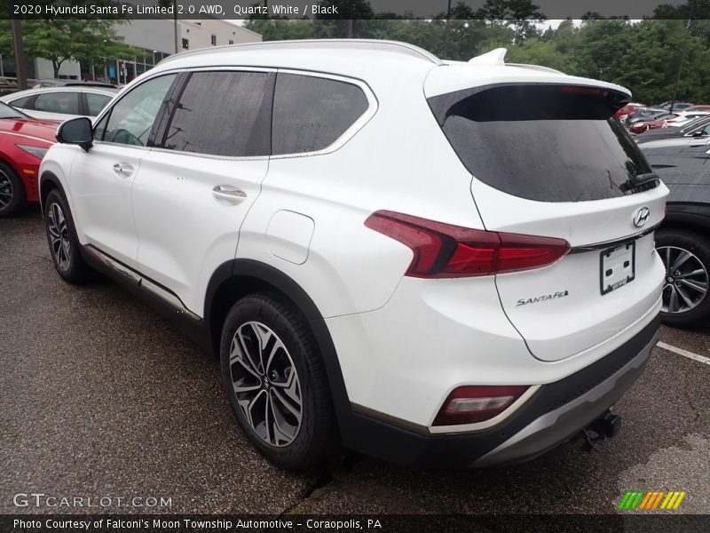 Quartz White / Black 2020 Hyundai Santa Fe Limited 2.0 AWD