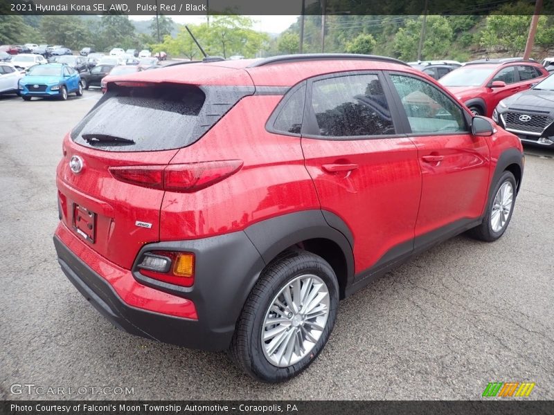 Pulse Red / Black 2021 Hyundai Kona SEL AWD