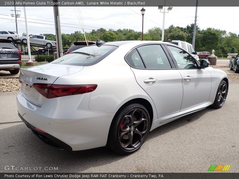 Lunare White Metallic / Black/Red 2020 Alfa Romeo Giulia TI Sport Carbon AWD