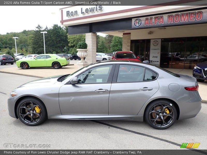 Stromboli Gray Metallic / Black 2020 Alfa Romeo Giulia TI Sport Carbon AWD