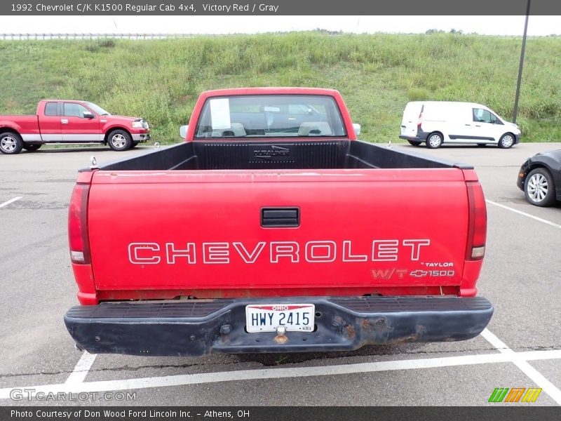Victory Red / Gray 1992 Chevrolet C/K K1500 Regular Cab 4x4
