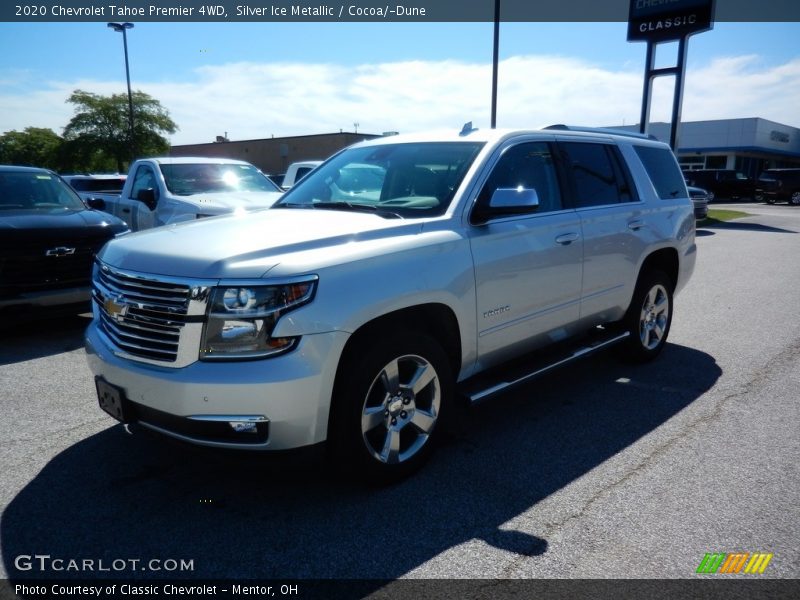 Silver Ice Metallic / Cocoa/­Dune 2020 Chevrolet Tahoe Premier 4WD