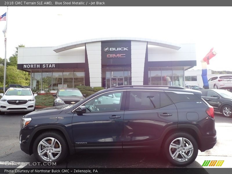 Blue Steel Metallic / ­Jet Black 2018 GMC Terrain SLE AWD