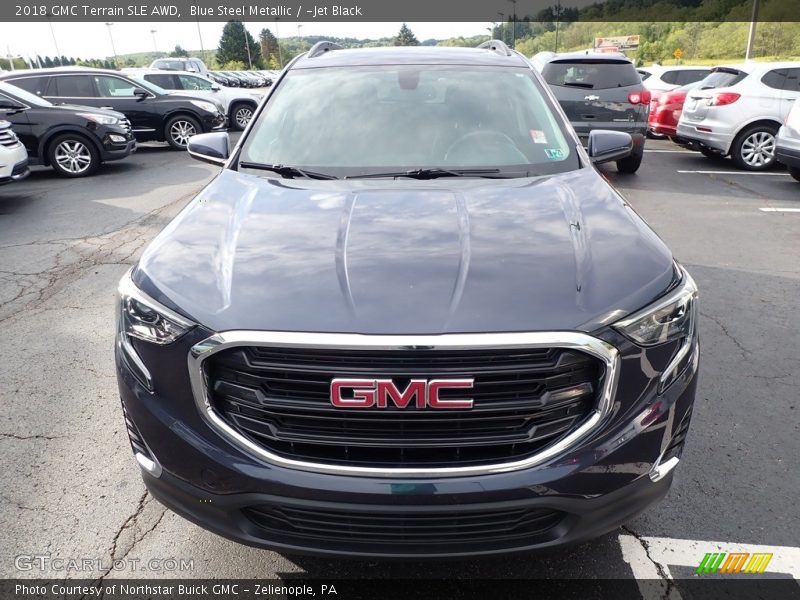 Blue Steel Metallic / ­Jet Black 2018 GMC Terrain SLE AWD