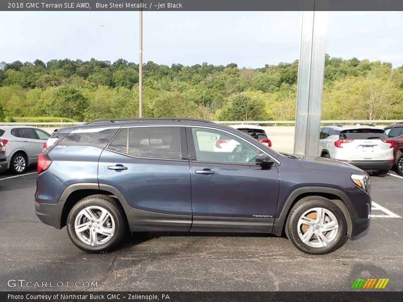 Blue Steel Metallic / ­Jet Black 2018 GMC Terrain SLE AWD