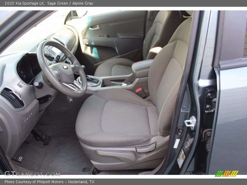 Front Seat of 2015 Sportage LX