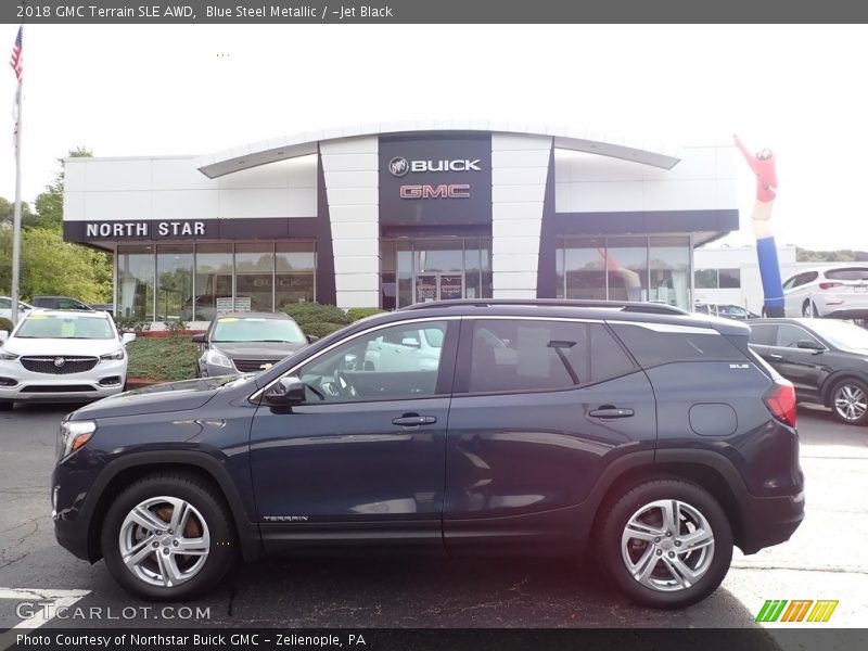 Blue Steel Metallic / ­Jet Black 2018 GMC Terrain SLE AWD