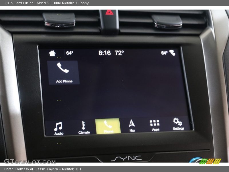 Blue Metallic / Ebony 2019 Ford Fusion Hybrid SE