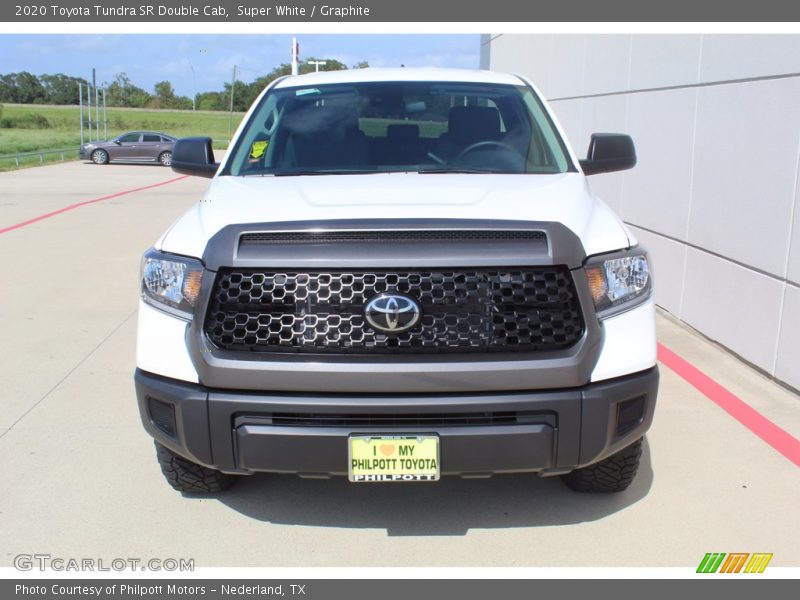 Super White / Graphite 2020 Toyota Tundra SR Double Cab