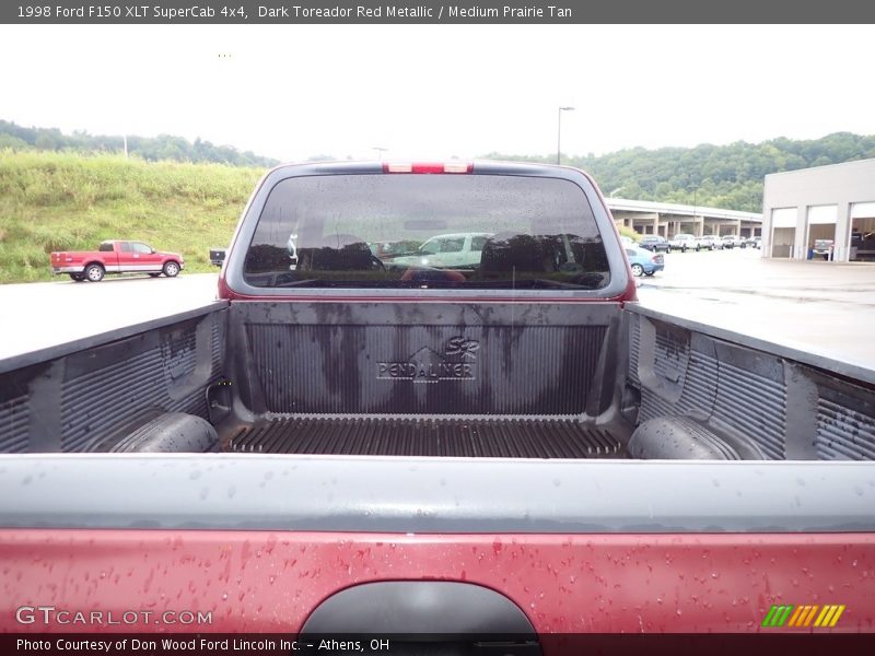 Dark Toreador Red Metallic / Medium Prairie Tan 1998 Ford F150 XLT SuperCab 4x4