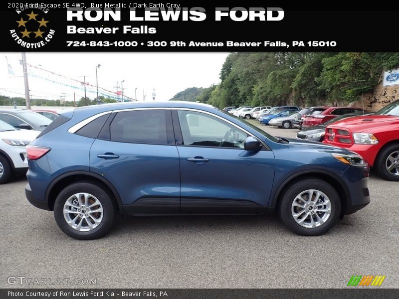 Blue Metallic / Dark Earth Gray 2020 Ford Escape SE 4WD