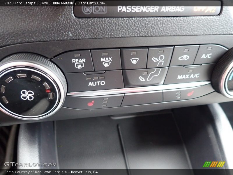 Blue Metallic / Dark Earth Gray 2020 Ford Escape SE 4WD
