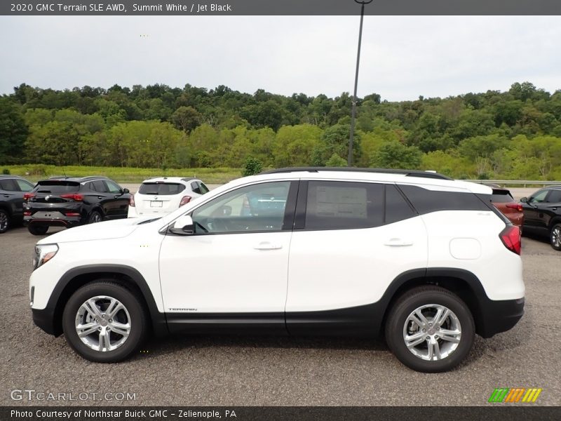 Summit White / Jet Black 2020 GMC Terrain SLE AWD