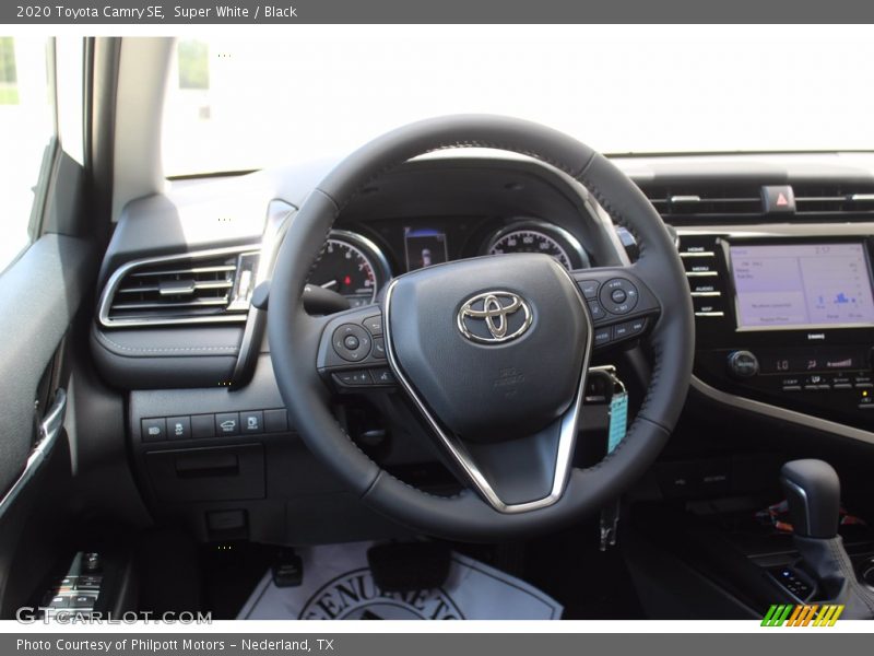 Super White / Black 2020 Toyota Camry SE