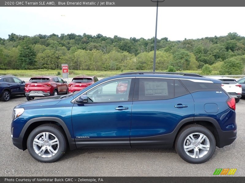 Blue Emerald Metallic / Jet Black 2020 GMC Terrain SLE AWD