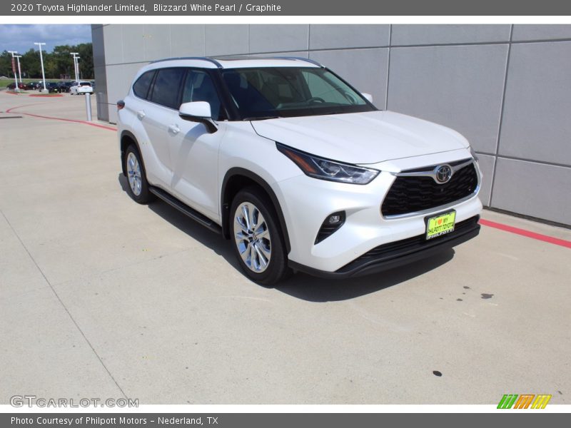 Blizzard White Pearl / Graphite 2020 Toyota Highlander Limited