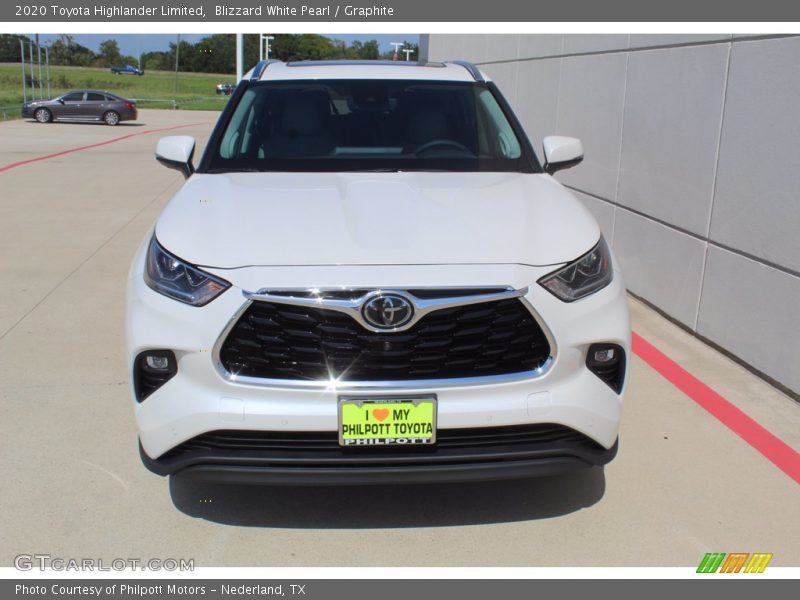 Blizzard White Pearl / Graphite 2020 Toyota Highlander Limited