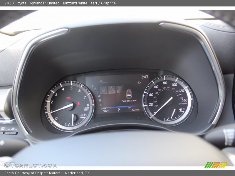 Blizzard White Pearl / Graphite 2020 Toyota Highlander Limited