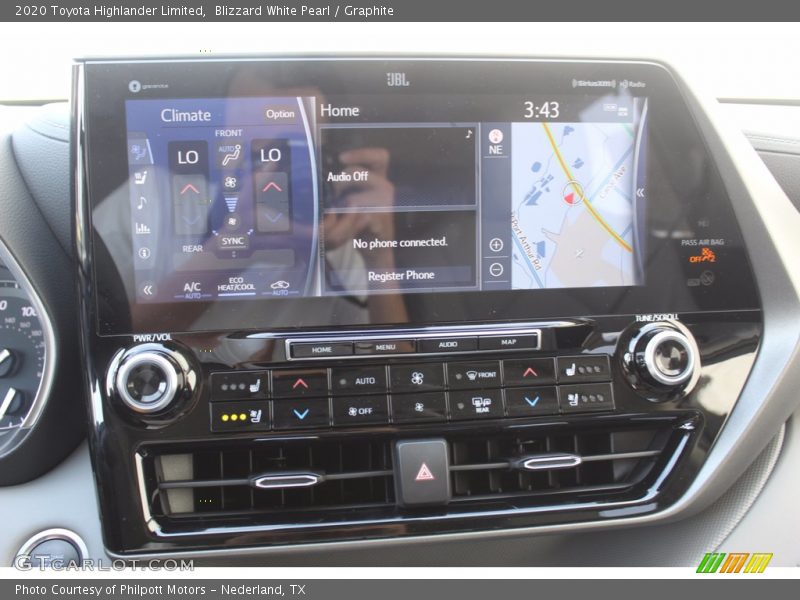 Blizzard White Pearl / Graphite 2020 Toyota Highlander Limited