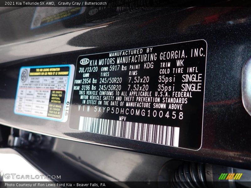 Gravity Gray / Butterscotch 2021 Kia Telluride SX AWD