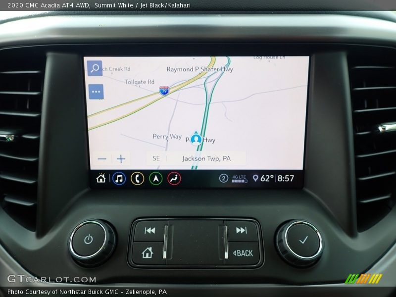 Navigation of 2020 Acadia AT4 AWD
