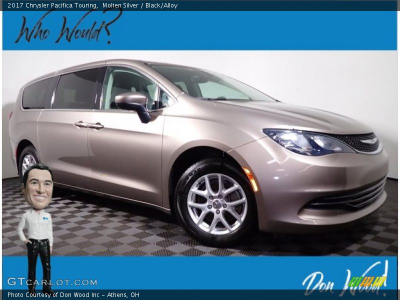 Molten Silver / Black/Alloy 2017 Chrysler Pacifica Touring