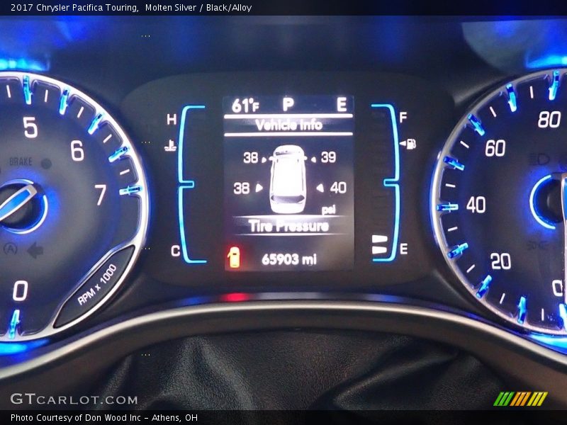 Molten Silver / Black/Alloy 2017 Chrysler Pacifica Touring