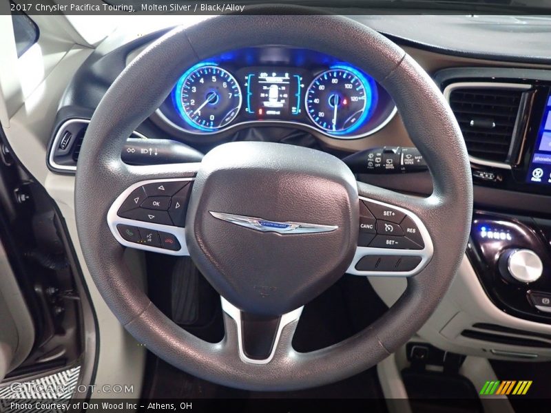 Molten Silver / Black/Alloy 2017 Chrysler Pacifica Touring
