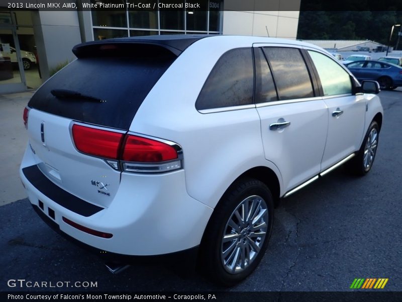 White Platinum Tri-Coat / Charcoal Black 2013 Lincoln MKX AWD