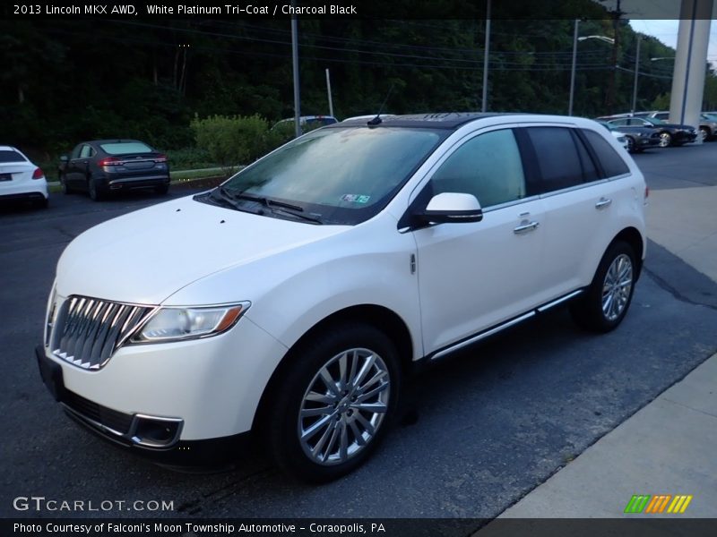 White Platinum Tri-Coat / Charcoal Black 2013 Lincoln MKX AWD