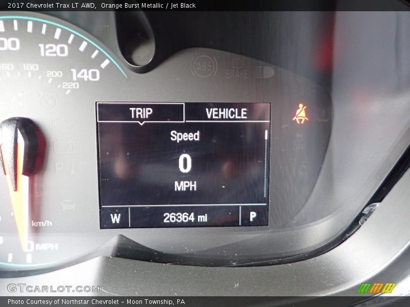 Orange Burst Metallic / Jet Black 2017 Chevrolet Trax LT AWD