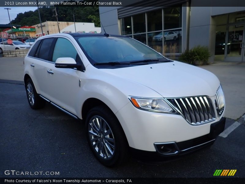 White Platinum Tri-Coat / Charcoal Black 2013 Lincoln MKX AWD