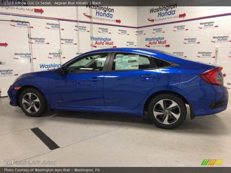 Aegean Blue Metallic / Black 2020 Honda Civic LX Sedan