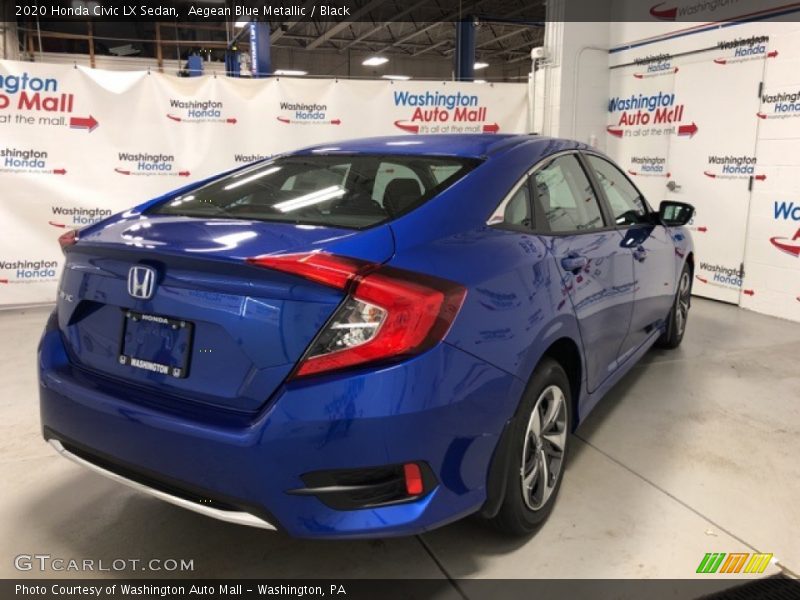 Aegean Blue Metallic / Black 2020 Honda Civic LX Sedan