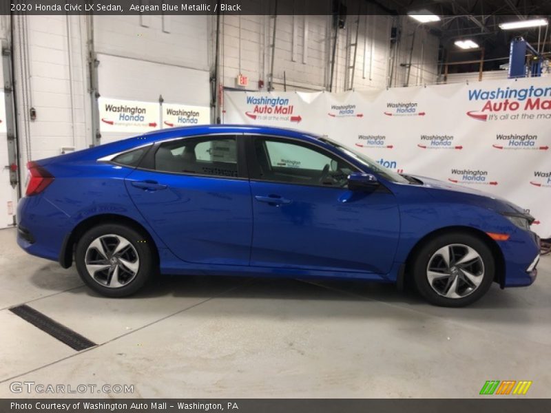 Aegean Blue Metallic / Black 2020 Honda Civic LX Sedan