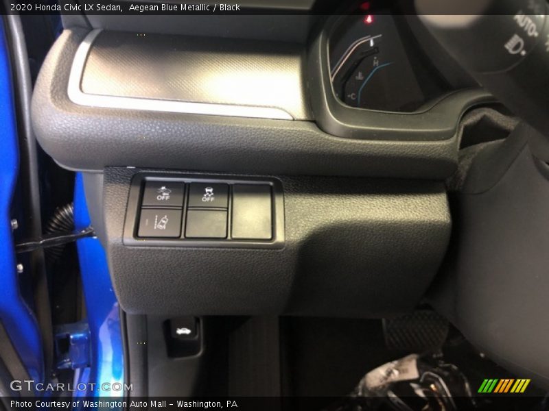 Aegean Blue Metallic / Black 2020 Honda Civic LX Sedan