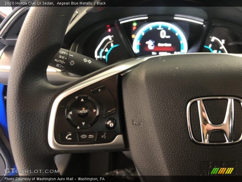 Aegean Blue Metallic / Black 2020 Honda Civic LX Sedan