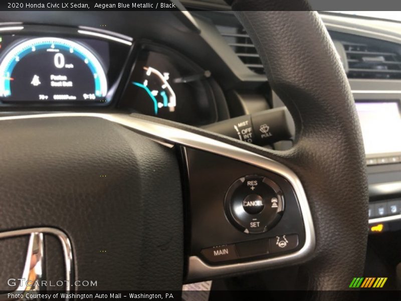Aegean Blue Metallic / Black 2020 Honda Civic LX Sedan
