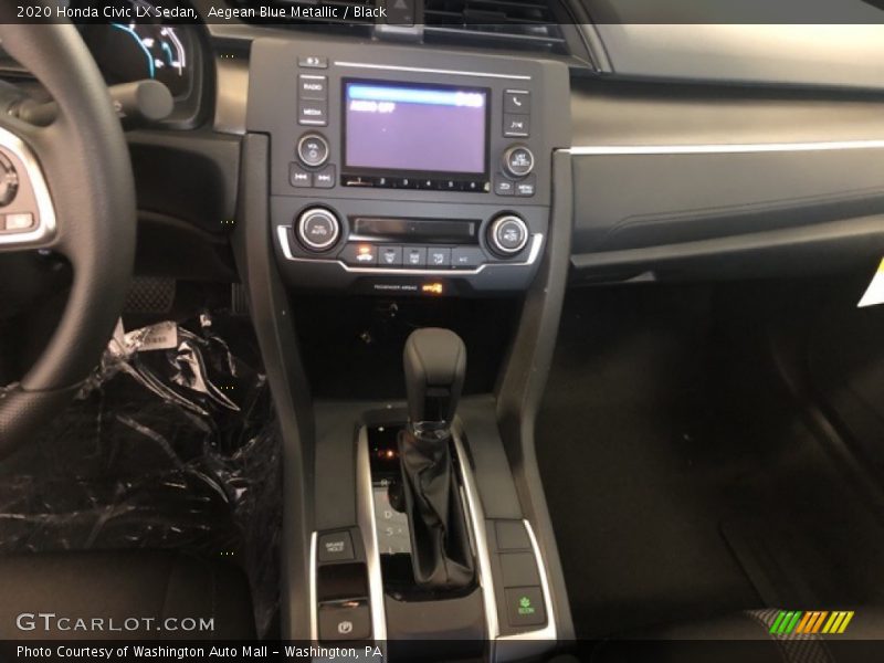 Aegean Blue Metallic / Black 2020 Honda Civic LX Sedan