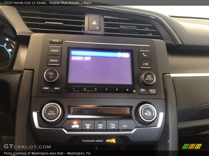 Aegean Blue Metallic / Black 2020 Honda Civic LX Sedan