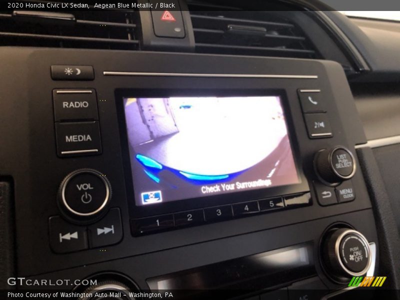 Aegean Blue Metallic / Black 2020 Honda Civic LX Sedan